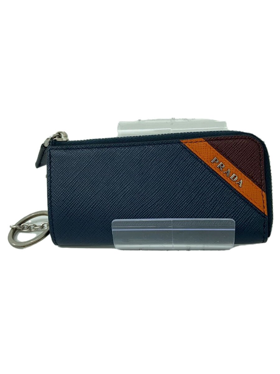 Key Holder - 【中古】PRADA◆カードケース/名刺入れ/キーケース/レザー/NVY/メンズ【服飾雑貨他】