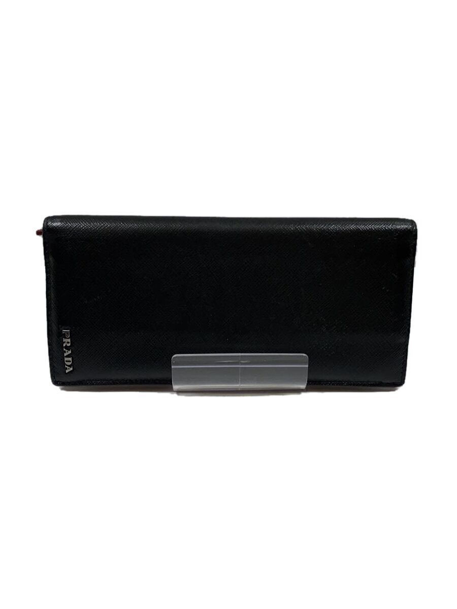 【中古】PRADA◆長財布/--/BLK/メンズ/2MV836//【服飾雑貨他】