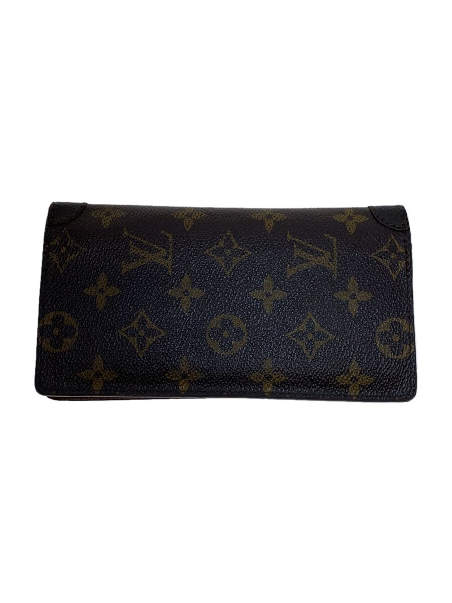 【中古】LOUIS VUITTON◆ポルト・バルール・カルト・クレディ_モノグラム・キャンバス_BRW/レザー/BRW/総柄/メンズ【服飾雑貨他】