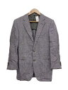 【中古】Sartoria Partenopea◆リネン100%/2B/本切羽/テーラードジャケット/46/リネン/GRY/総柄/1130【メンズウェア】
