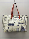 【中古】TORY BURCH◆トートバッグ/PVC/IVO/白/ホワイト/ヨット柄【バッグ】(4)
