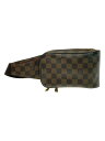 【中古】LOUIS VUITTON◆ジェロニモス_ダミエ・エベヌ_BRW/PVC/BRW/N51994【バッグ】