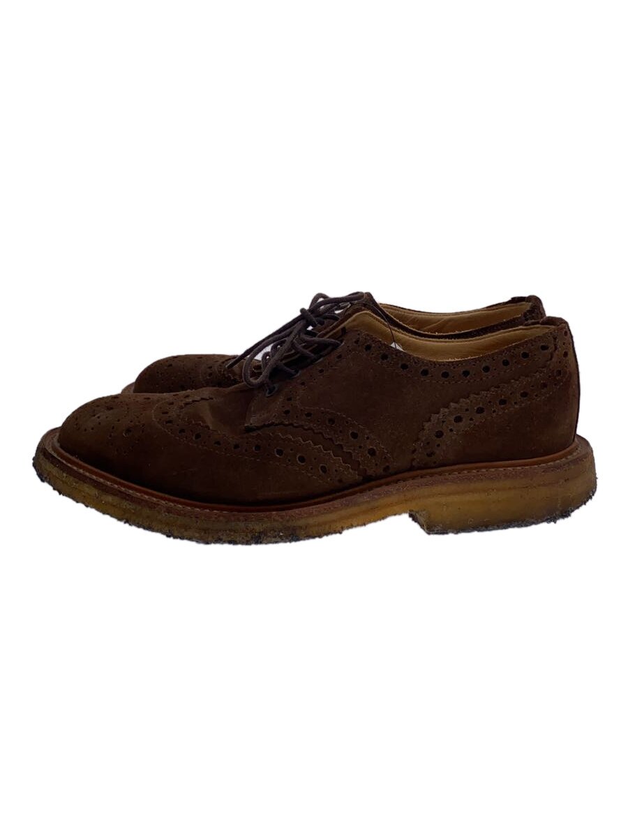 【中古】SANDERS◆ドレスシューズ/US7.5/BRW/スウェード/8762SS【シューズ】
