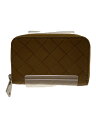 【中古】BOTTEGA VENETA◆コインケース/レザー/ブラウン/レディース/イントレチャート/ボッテガヴェネタ【服飾雑貨他】