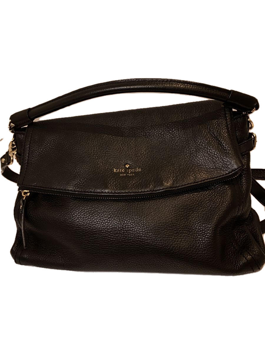 【中古】kate spade new york◆ハンドバッグ/--/BLK/無地【バッグ】