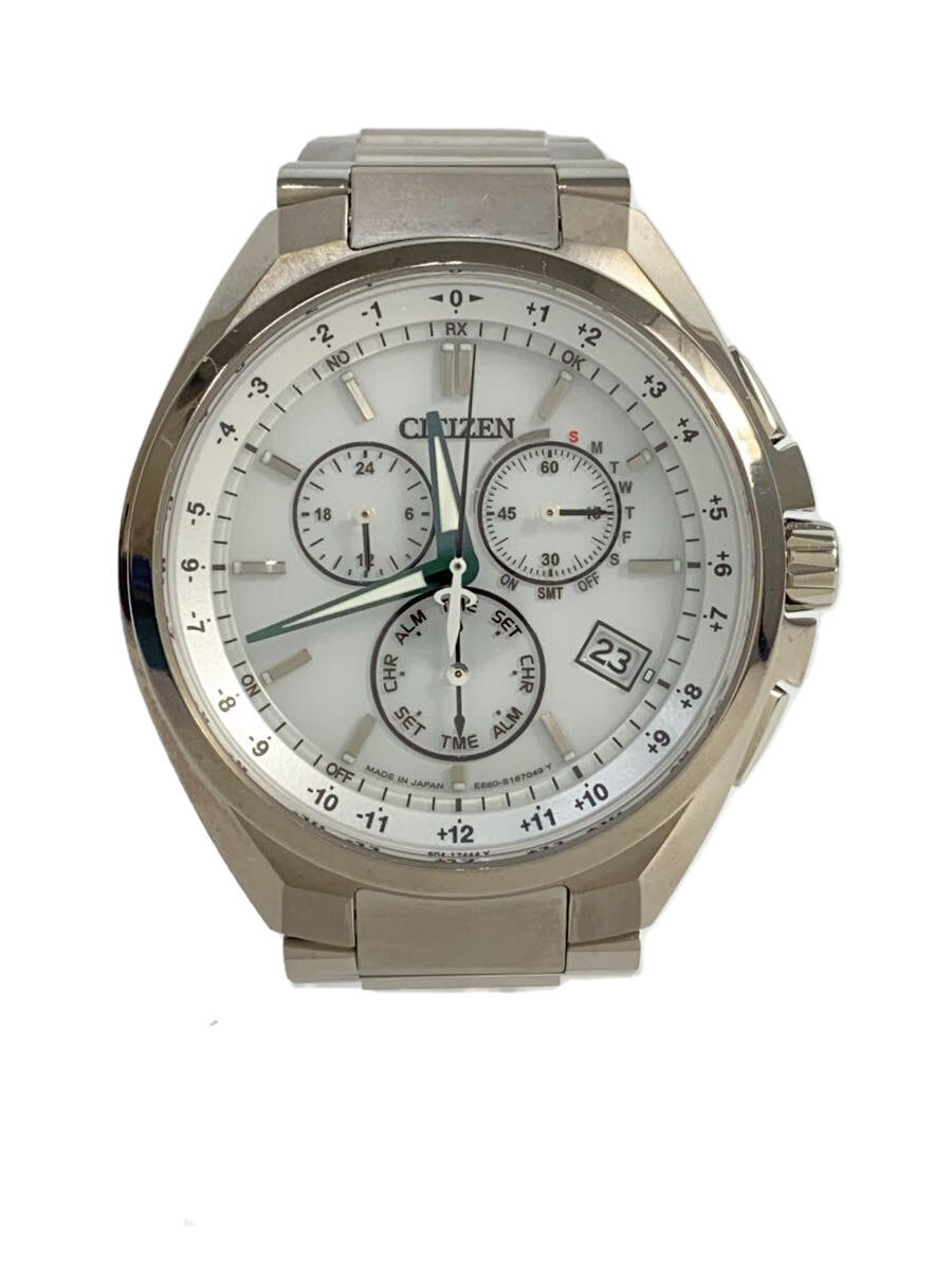 【中古】CITIZEN◆アテッサ ソーラー腕時計/アナログ/ステンレス/SLV/SLV/CB5040-80A【服飾雑貨他】