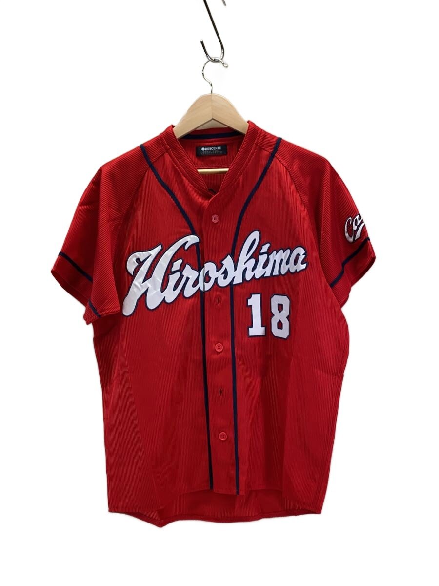 【中古】DESCENTE◆スポーツウェアー/M/RED//【スポーツ】