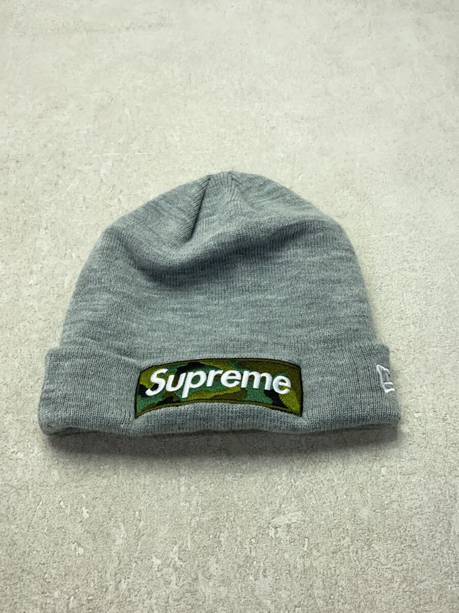 【中古】Supreme◆ニットキャップ/--/アクリル/GRY/メンズ/シュプリーム【服飾雑貨他】 1