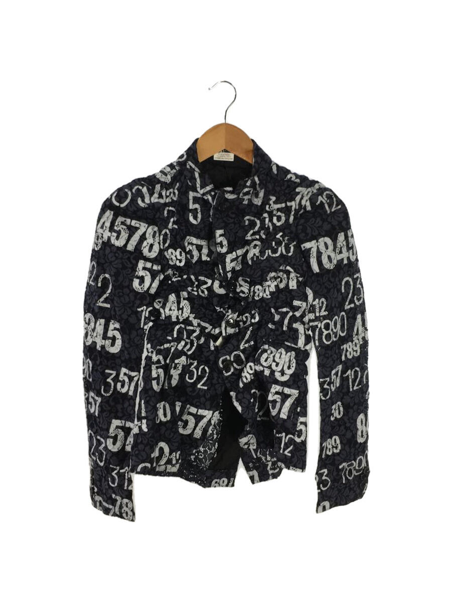 【中古】COMME des GARCONS HOMME PLUS◆19SS/ナンバリングレースシャーリングジャケット/XS/コットン/ネイビー/PC-J036//【メンズウェア】