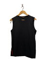 【中古】PRADA SPORT◆タンクトップ/S/コットン/ブラック/バックポケット//【メンズウェア】