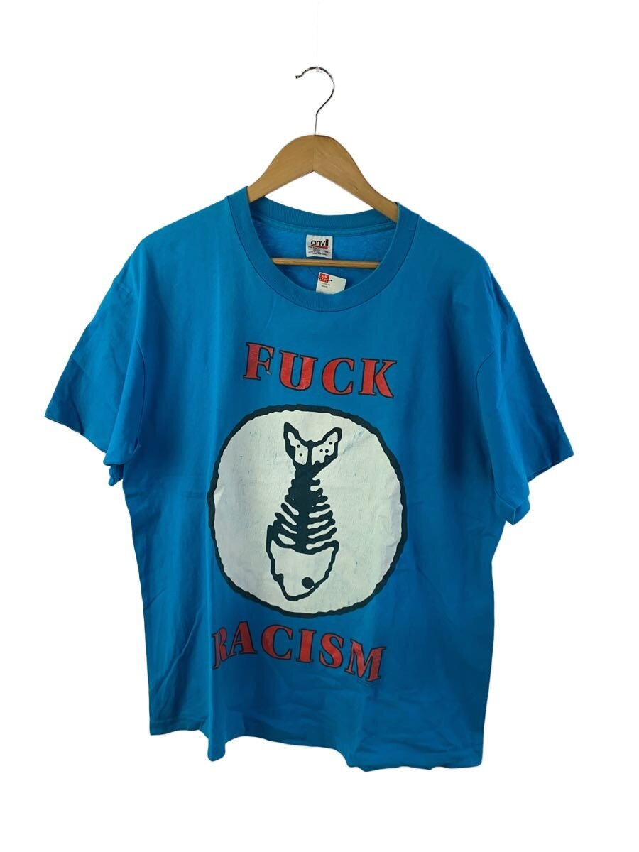 ANVIL◆90s/FISHBONE/FUCK RACISM/Tシャツ/XL/コットン/BLU//