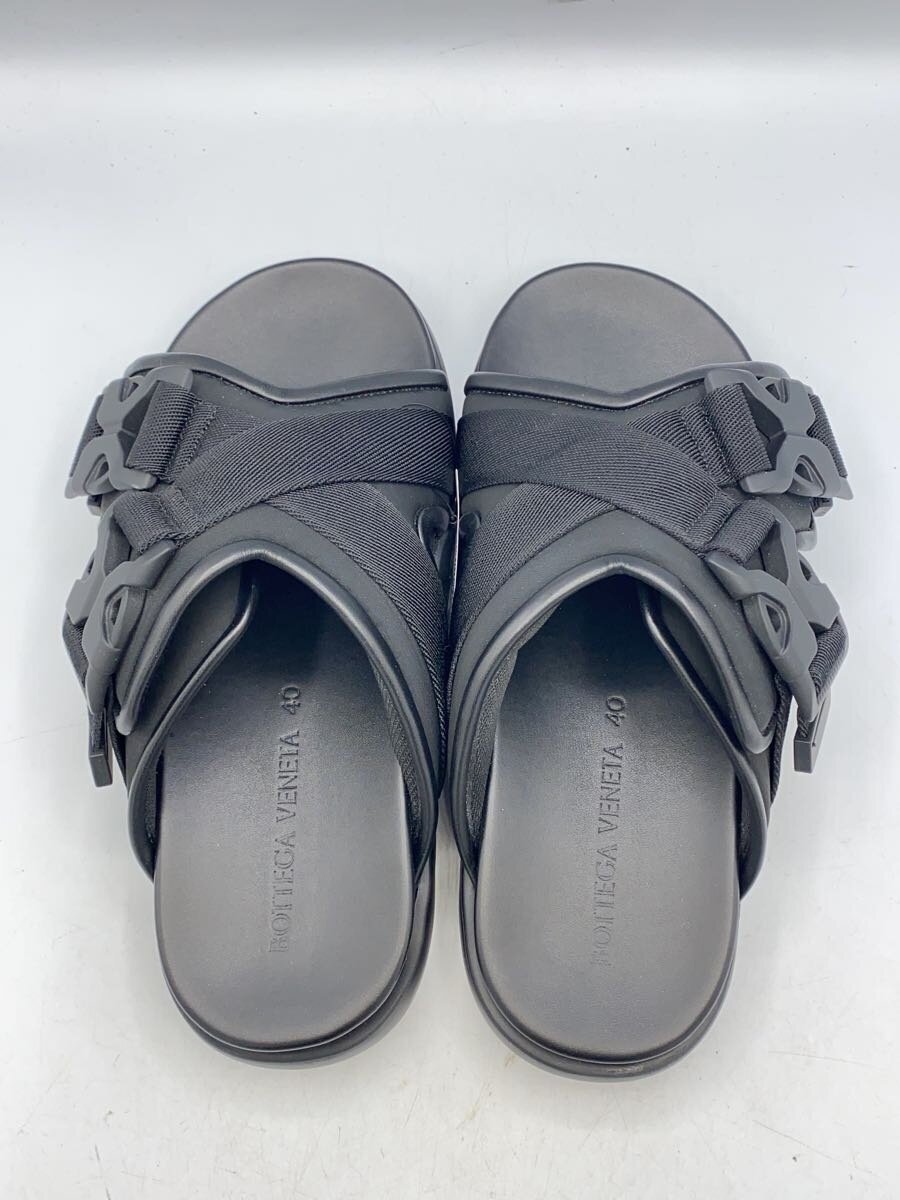 2nd STREET 楽天市場店の【中古】BOTTEGA VENETA◆SNAP SLIDE SANDAL/サンダル/40/BLK【シューズ】｜アングル3