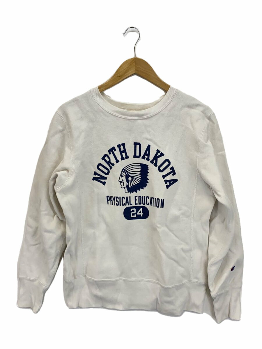 【中古】Champion◆スウェット/M/コットン/WHT/C3-J004【メンズウェア】