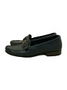 【中古】Salvatore Ferragamo◆ローファー/--/NVY/レザー/UR14731/size5 1/2【シューズ】