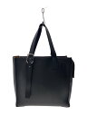 【中古】LOEWE◆バックル ジップ トート/トートバッグ/レザー/BLK【バッグ】