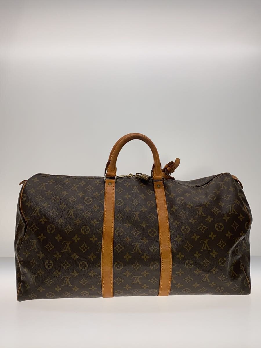 【中古】LOUIS VUITTON◆キーポル・バンドリエール55_モノグラム・キャンバス_BRW/P...