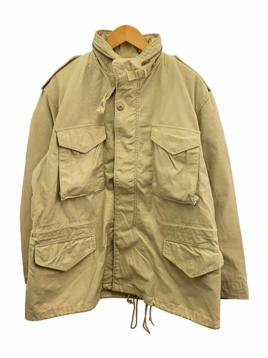 【中古】ALPHA INDUSTRIES◆ミリタリージャケット/L/コットン/BEG/無地/M-65/2nd/USA製/SCOVILLジップ【メンズウェア】