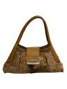 【中古】TOD’S◆ファー/ハンドバッグ/トートバッグ/ハラコ/BEG【バッグ】