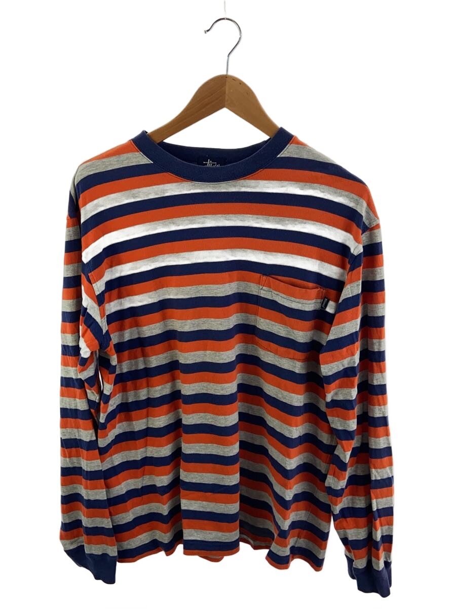 Rakuten - 【中古】STUSSY◆長袖Tシャツ/L/コットン/マルチカラー/ボーダー【メンズウェア】