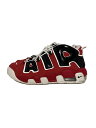 【中古】NIKE◆AIR MORE UPTEMPO/エアモアアップテンポ/415082-600/レッド/25cm【シューズ】