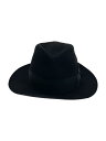 【中古】Borsalino◆ハット/--/BLK/無地/メンズ【服飾雑貨他】