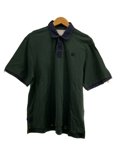 【中古】sacai◆ポロシャツ/1/コットン/GRN/22-02738M【メンズウェア】 【中古】sacai◆ポロシャツ/1/コットン/GRN/22-02738M【メンズウェア】