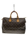 【中古】LOUIS VUITTON◆1)スピーディ35_モノグラム・キャンバス_BRW/PVC/BRW【バッグ】