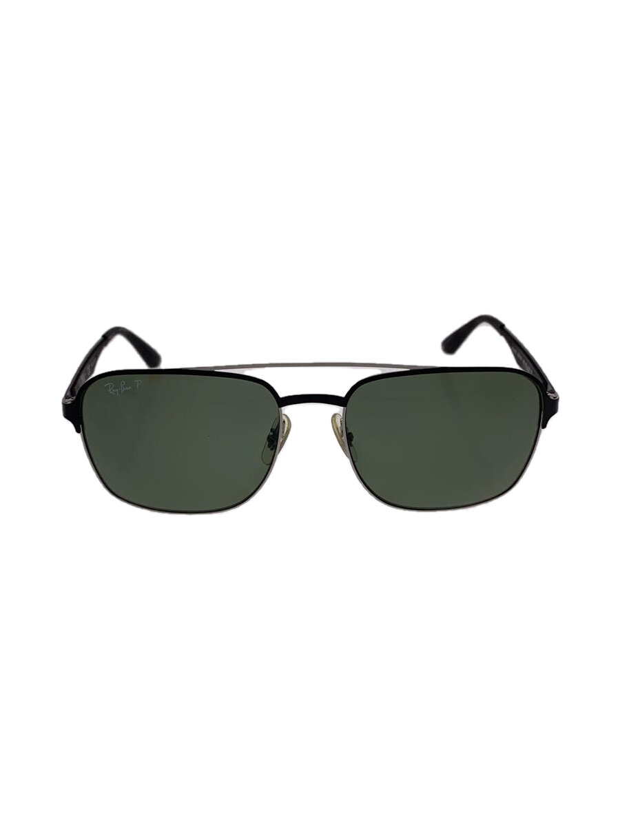 【中古】Ray-Ban◆サングラス/プラスチック/BLK/GRN/メンズ/RB3570/レンズキズ【服飾雑貨他】