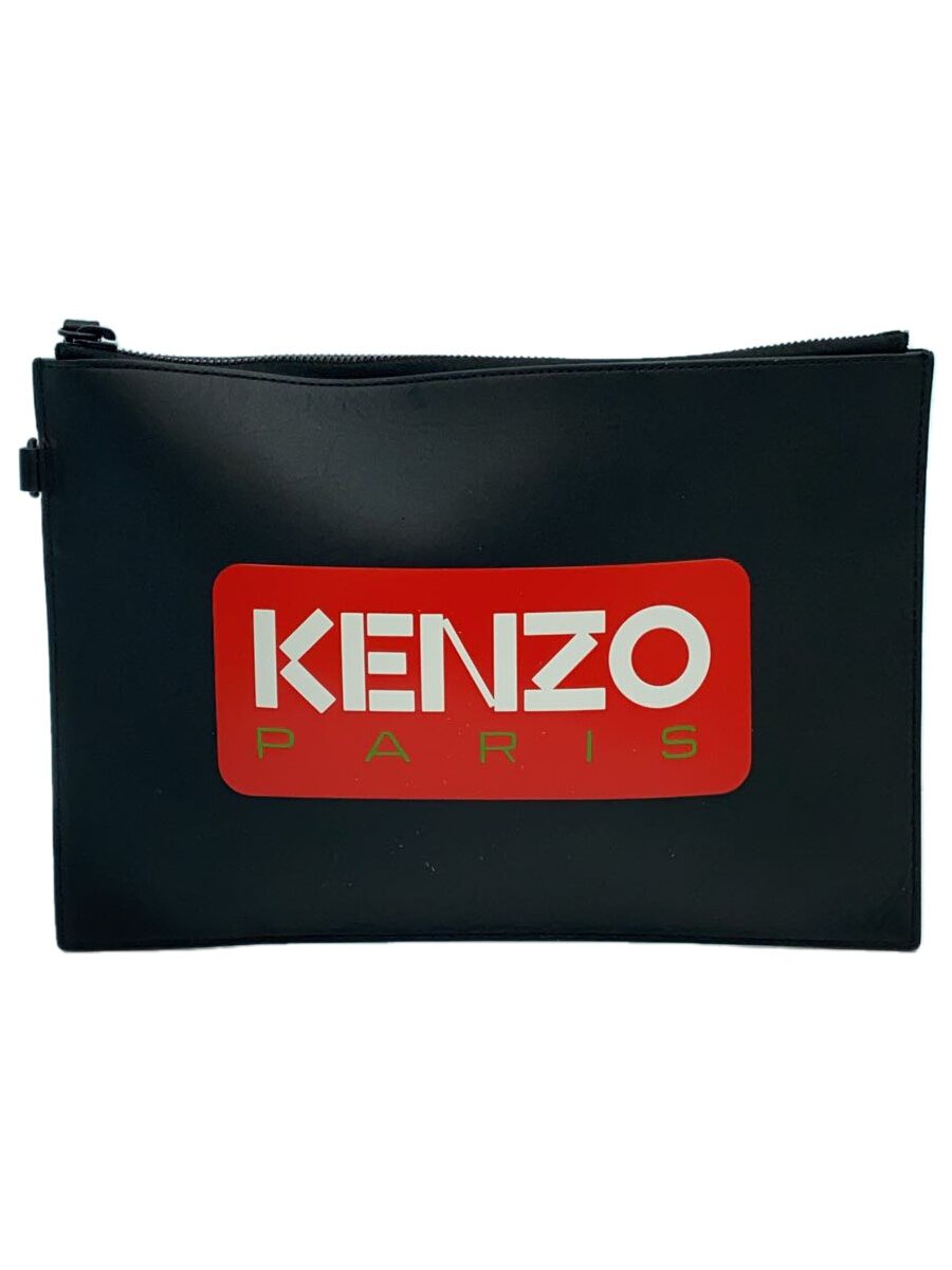 【中古】KENZO◆セカンドバッグ/レザー/BLK/FD55PM822L41 99【バッグ】
