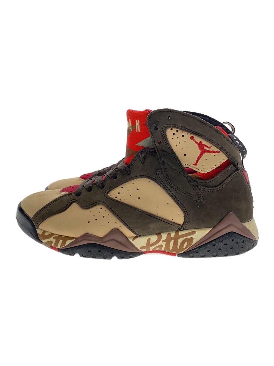 NIKE◆AIR JORDAN 7 RETRO PATTA/エアジョーダンレトロパタ/ブラウン/AT3375-200/27