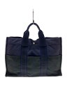 【中古】HERMES◆トートバッグ/キャンバス/NVY【バッグ】(4)