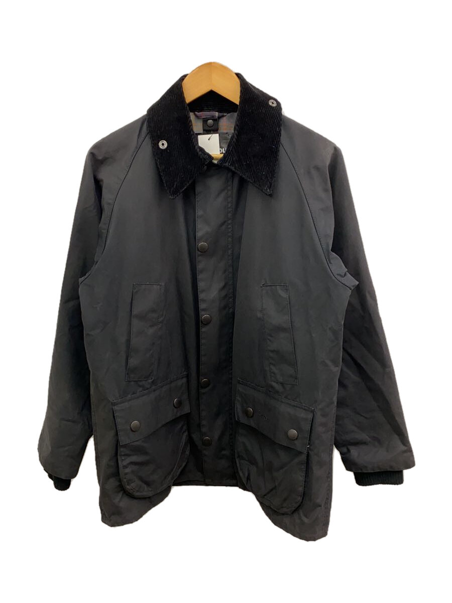 【中古】Barbour◆BEDALE/オイルドジャケット/コットン/BLK/無地/1202135【メンズウェア】