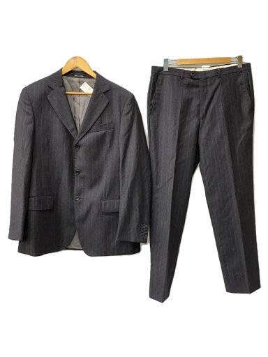 【中古】paolo ldstrurri/セットアップ/52/ウール/GRY/ストライプ【メンズウェア】 【中古】paolo ldstrurri/セットアップ/52/ウール/GRY/ストライプ【メンズウェア】