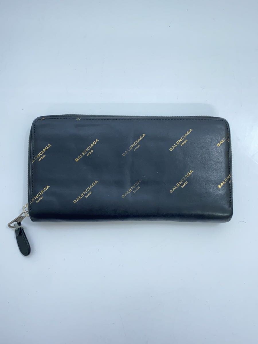 【中古】BALENCIAGA◆長財布/レザー/BLK/メンズ/443655・1080・A・532244【服飾雑貨他】