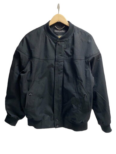 【中古】WACKO MARIA◆DERBY JACKET/ブルゾン/M/コットン/BLK/25SS-WMO-BL08【メンズウェア】 【中古】WACKO MARIA◆DERBY JACKET/ブルゾン/M/コットン/BLK/25SS-WMO-BL08【メンズウェア】