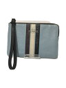【中古】COACH◆ポーチ/レザー/BLU/C4542【バッグ】