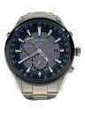 【中古】SEIKO◆ASTRON/GPS SOLAR/ソーラー腕時計/アナログ/BLK/SLV/7X52-0AA0【服飾雑貨他】