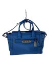 【中古】COACH◆ハンドバッグ_オールレザー/レザー/BLU/無地【バッグ】(4)