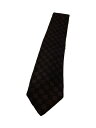 【中古】LOUIS VUITTON◆クラヴァットダミエクラシック/ネクタイ/シルク/BRW/メンズ【服飾雑貨他】