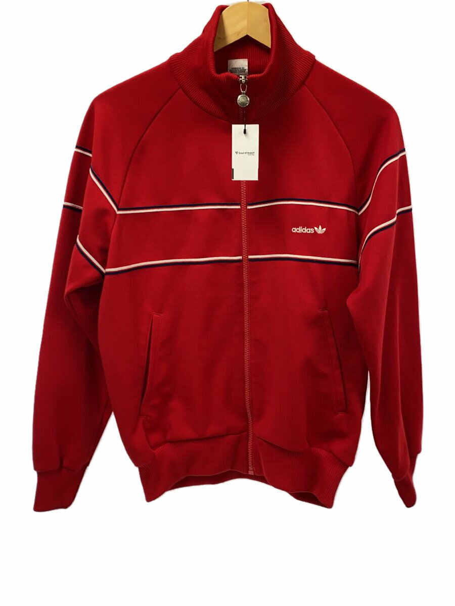 【中古】adidas◆70s/VINTAGE/西ドイツ製/デサント製/トラックジャケット/M/ポリエステル/RED【メンズウェア】