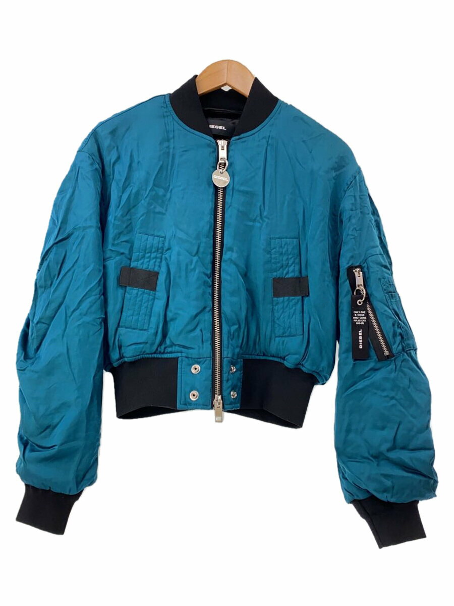 【中古】DIESEL◆Gジャン/XS/レーヨン/BLU/無地/左肩正面シミ有【レディースウェア】