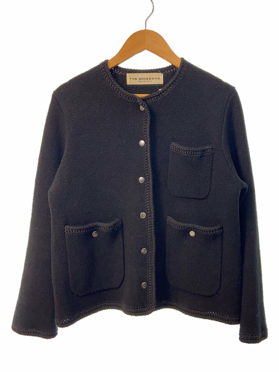 【中古】The Shinzone◆ジャケット/--/アクリル/BLK/無地/24SMSJK02/ザシンゾーン/ブラック/黒【レディースウェア】