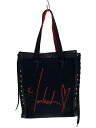 【中古】Christian Louboutin◆トートバッグ/キャンバス/BLK【バッグ】