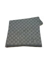 【中古】LOUIS VUITTON◆エシャルプ・プティダミエ_ダミエ・エベヌ_GRY/ウール/GRY/総柄/メンズ【服飾雑貨他】