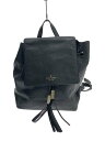 【中古】kate spade new york◆リュック/レザー/BLK【バッグ】
