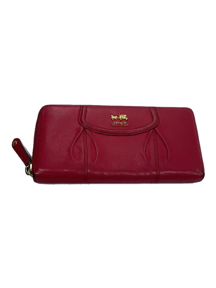【中古】COACH◆長財布/--/PNK/無地/レディース【服飾雑貨他】