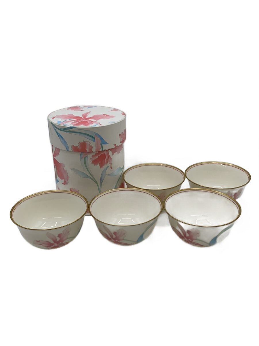 Rakuten - 【中古】香蘭社◆湯呑/カトレア/5点セット/WHT【キッチン用品】