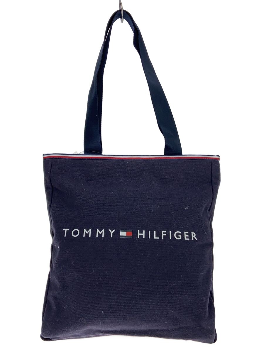 【中古】TOMMY HILFIGER◆トートバッグ/キャンバス/NVY/69J3217【バッグ】