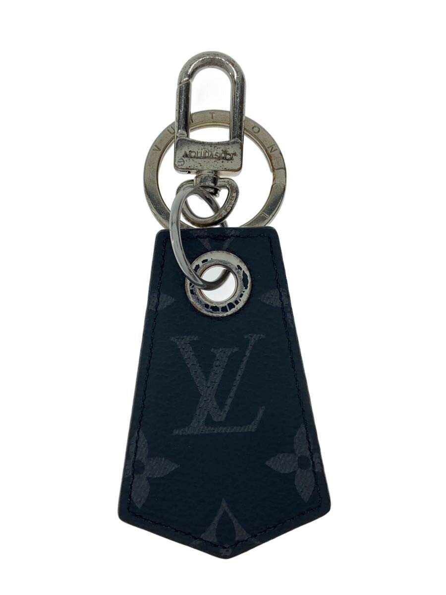 【中古】LOUIS VUITTON◆キーホルダー・アンシャッペ_モノグラム・エクリプス/キャンバス/BLK/メンズ【服飾雑貨他】