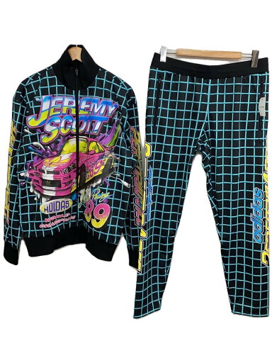【中古】adidas◆×JEREMY SCOTT/ラリートラックジャケット/トラックパンツ/セットアップ/総柄/アディダス【メンズウェア】 【中古】adidas◆×JEREMY SCOTT/ラリートラックジャケット/トラックパンツ/セットアップ/総柄/アディダス【メンズウェア】